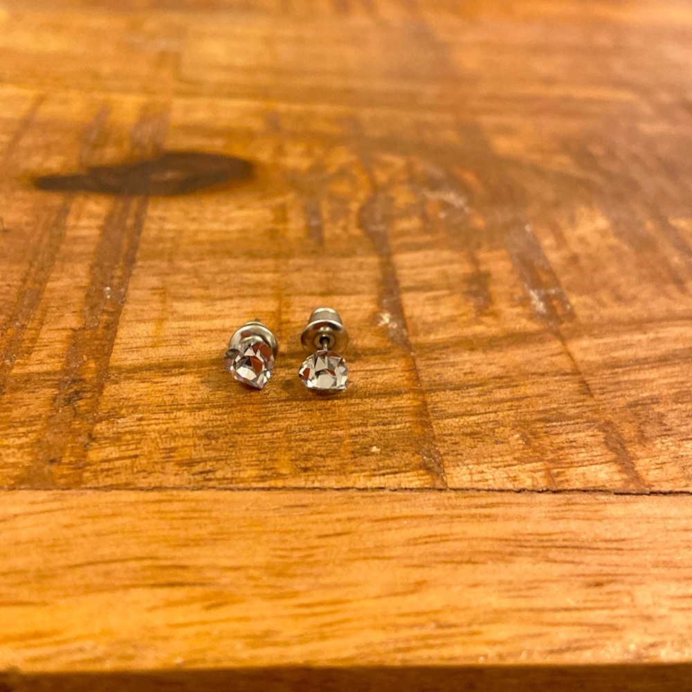 Heart shaped studs costume jewelry